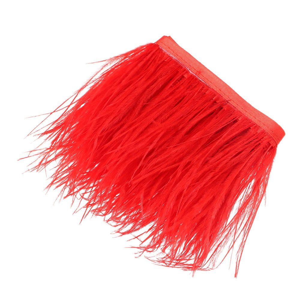 Wedding Dress Feathers Ribbon 8-10 CM Wide Plumes Ribbon Selvage 1 Meter Long Ostrich Feathers Trim