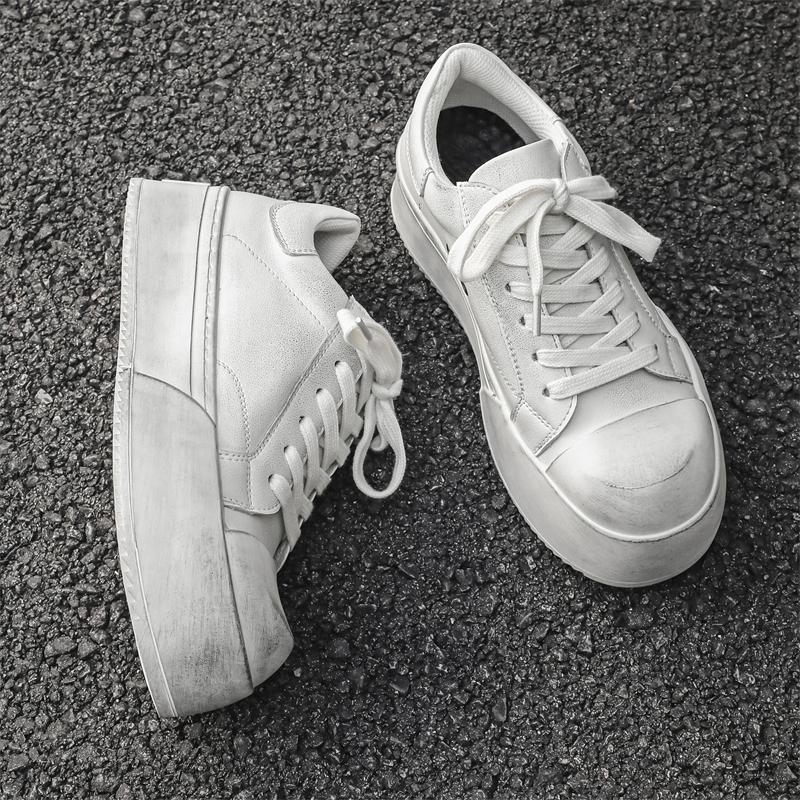 Fashion 2025 Men Casual Shoes Spring High Quality Thick Bottom Trend Versatile Japan Korean Daily Casual Shoes Suit Men's Leather Shoes