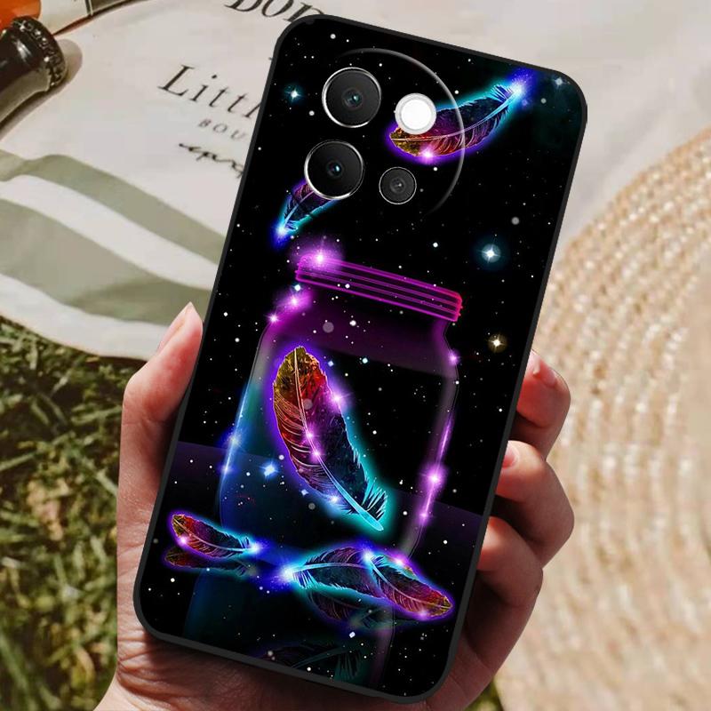 Чехол для VIVO V40 Lite 5G Мягкая силиконовая накладка Черный бампер ТПУ Для чехлов на телефон Vivo V40 Lite 5G V40Lite Ударопрочные задние крышки