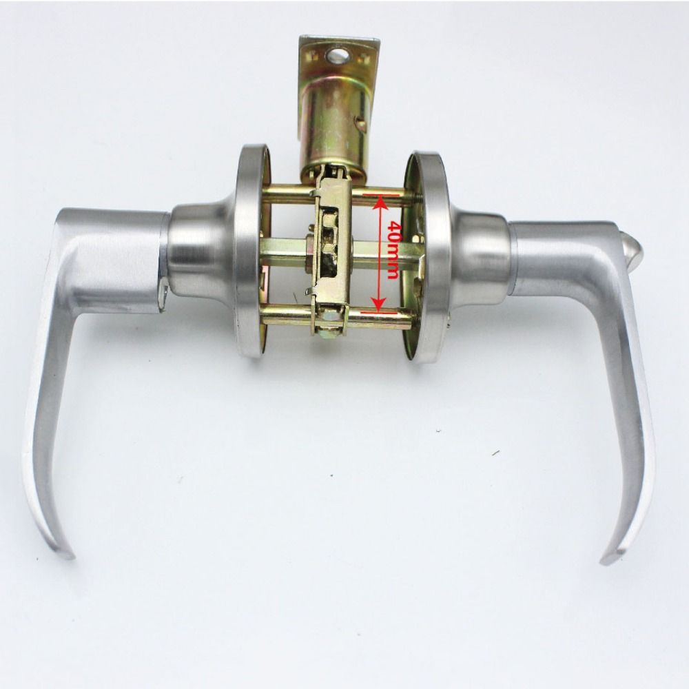 Серебристый Замок для Домашней Двери Трехполюсный Сферический Замок с Тремя Ручками-Планками Дверная Ручка Замок Ванная