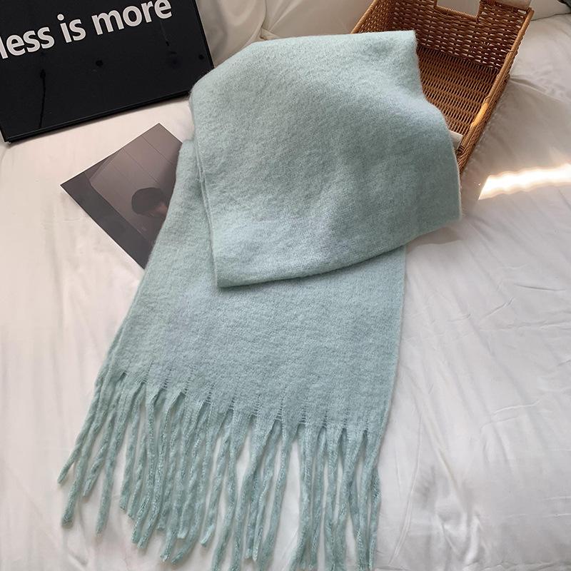 Knitted Scarf Thickened Warm Scarf Women's Winter High-end Warm Scarf Scarf Shawl