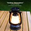 Portable Solar Retro Camping Lamp Solar and USB Rechargeable Stepless Dimming Camping Waterproof Tent Hanging Atmosphere Lantern