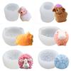 3D Cute Sheep Silicone Candle Molds Forms DIY Handmade Animal Candle Making Soap Clay Plaster Resin Mould Tools