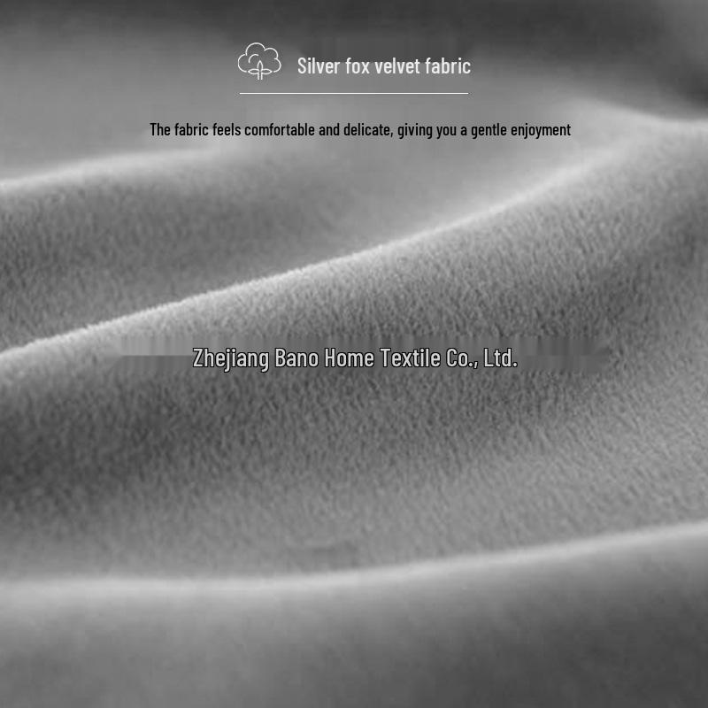 Одноместный чехол на диван из стрейч-бархата - Серебристая лиса