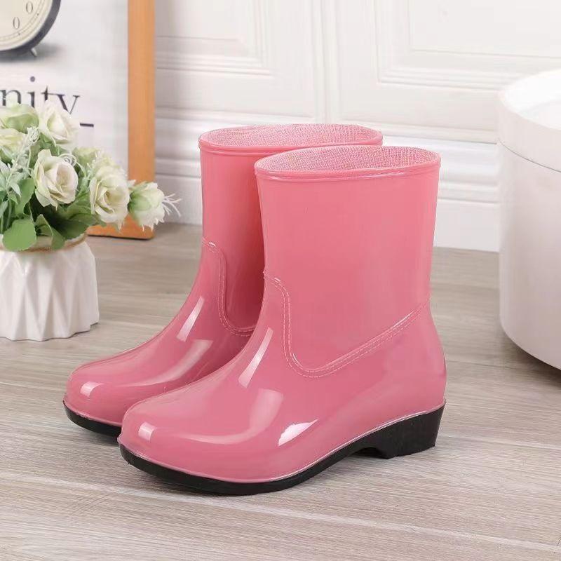 Женская модная уличная нескользящая водонепроницаемая обувь для дождя с резиновой подошвой
