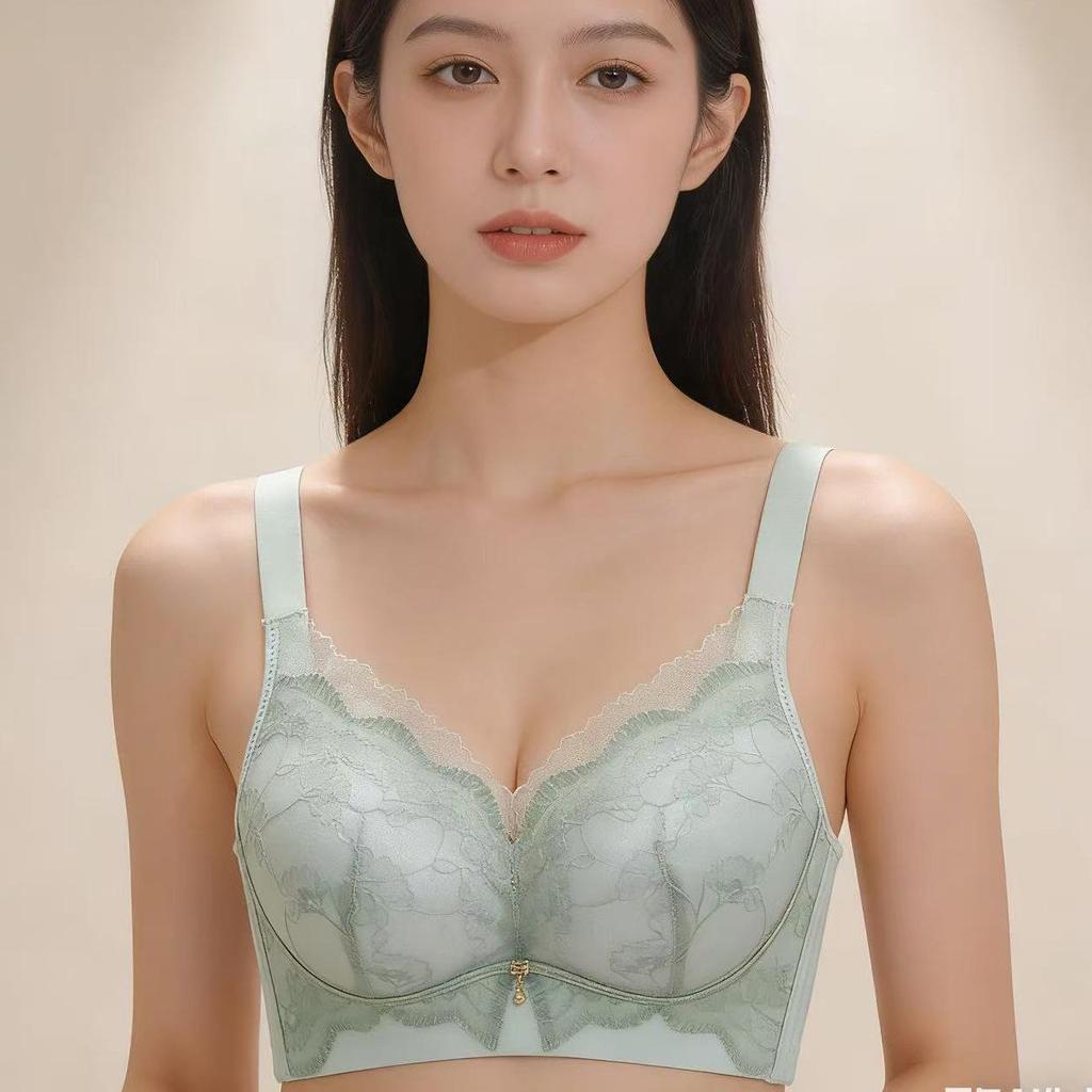 Women's Push-Up Lace Bra - Wireless, Anti-Sagging, Small Bust Support, Shaping, and Underarm Fat Collection