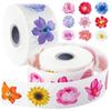 Flower Stickers,Flower Stickers Roll for Kids,Flower Roll Sticker for Scrapbooks,Water Bottle,Present Boxes Decorations(16 Styles)