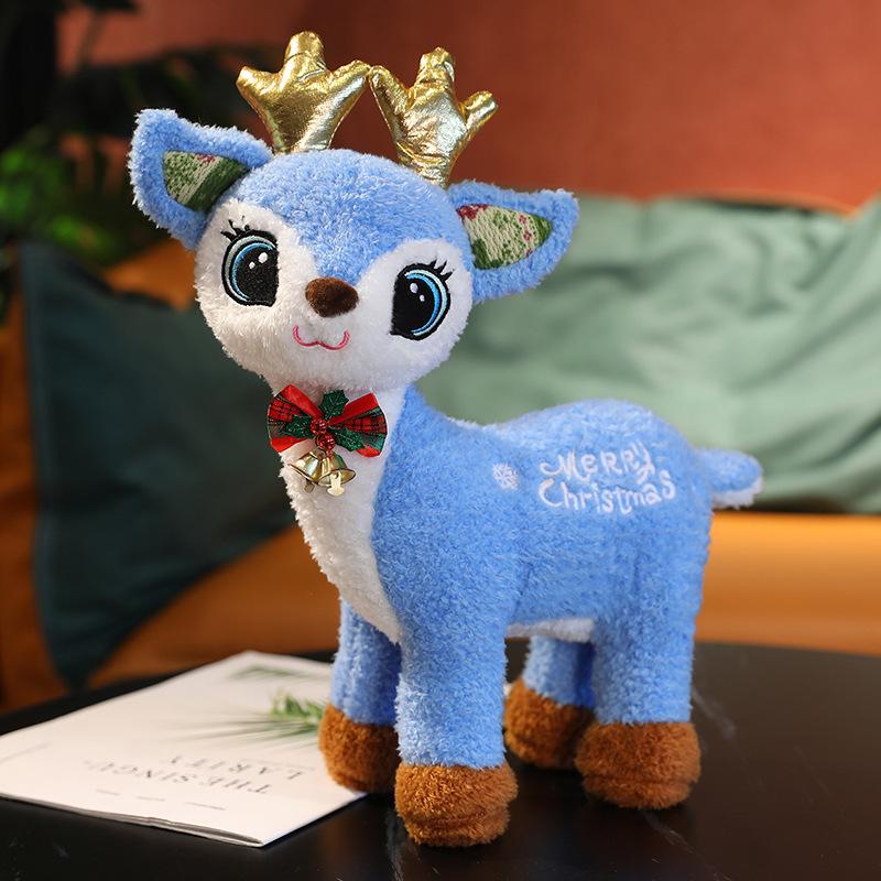 Рождественский лось плюшевая игрушка кукла милый олень сика олень кукла рождественский день мероприятие украшение подарки