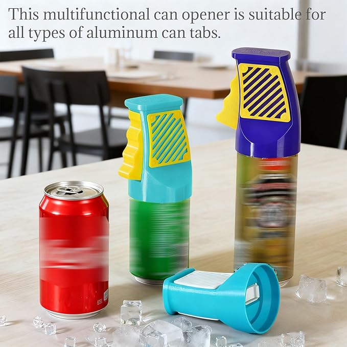 3D Printed One-Handed Can Opener Ergonomic Nail-Safe Soda Beer Opener Easy-Use Portable Beverage Can Opener for Home Outdoor1
