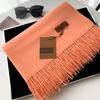 Cashmere Hand Feel Autumn And Winter Solid Color Scarf Women'S Thick Tassel Simple And Versatile Soft And Warm Imitation Cashmere Shawl