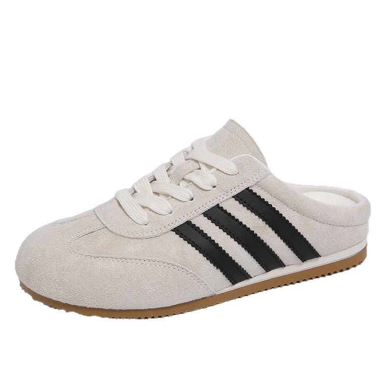 Баотоу полутапочки женские летние 2025 новые супер огонь без каблука желтые немецкие тренировочные туфли ленивые на одной педали женская обувь