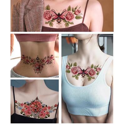 Временные татуировки-наклейки Underboob на груди, талии, водонепроницаемом теле