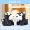 Soft Schnauzer Plush Doll Keyring With Cartoon Design For Kids And Collectors