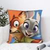 Наволочки для квадратных подушек Зверополис Полиэстер Чехол для диванной подушки Креативный декоративный чехол для декоративной подушки 45*45
