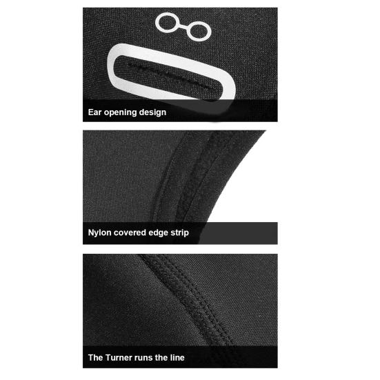 Зимняя велосипедная шапка-подкладка с отверстиями для очков, защита ушей, эластичная, нескользящая, сохраняющая тепло, ветрозащитная шапка-чепец для езды на велосипеде, бега, катания на лыжах