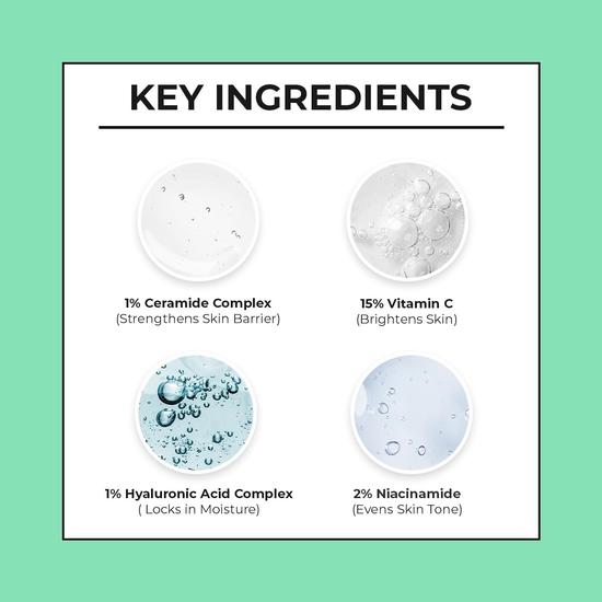 Dr. Sheth's Non-Irritating Ceramide & 15% Vitamin C Ampoule Serum| Reduces Dullness & Dark Spots| Repairs Skin Barrier |All Skin Types |30 Ml