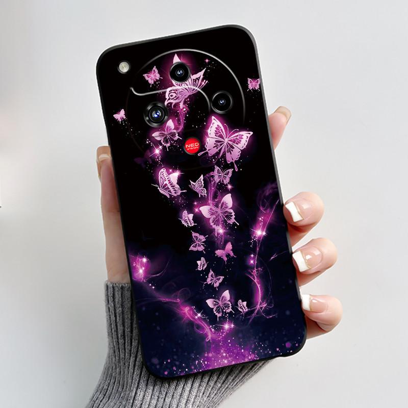 Чехол с рисунком для ZTE Nubia Focus 2 5G, мягкий силиконовый, черная оболочка, чехол с милым цветочным мультяшным рисунком