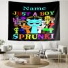 Custom Name Sprunki Print Tapestry, Backdrop, Easy Setup, Ideal for Bedroom, Office & Living Room, with Aesthetic Wall Hanging Decor.
