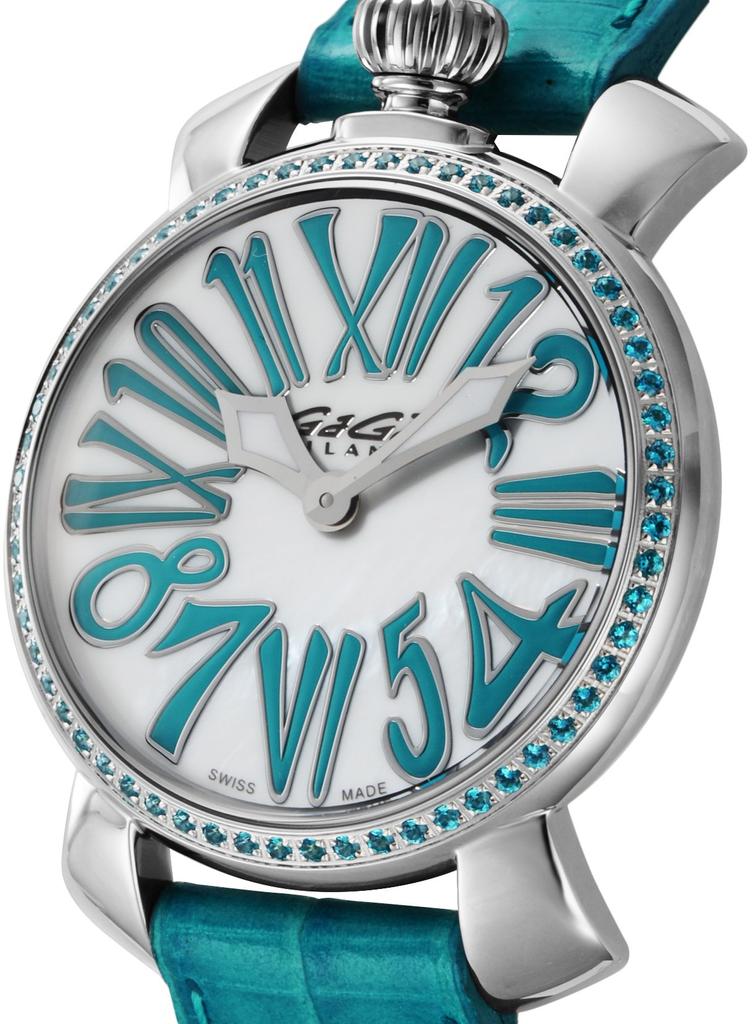 Распродажа Оригинальные Часы Без Коробки MANUALE 35MMSTONES Белый Циферблат Кварцевые Повседневные Водонепроницаемые Белые [Gaga Milano] 6025.03 Женские [Товар]