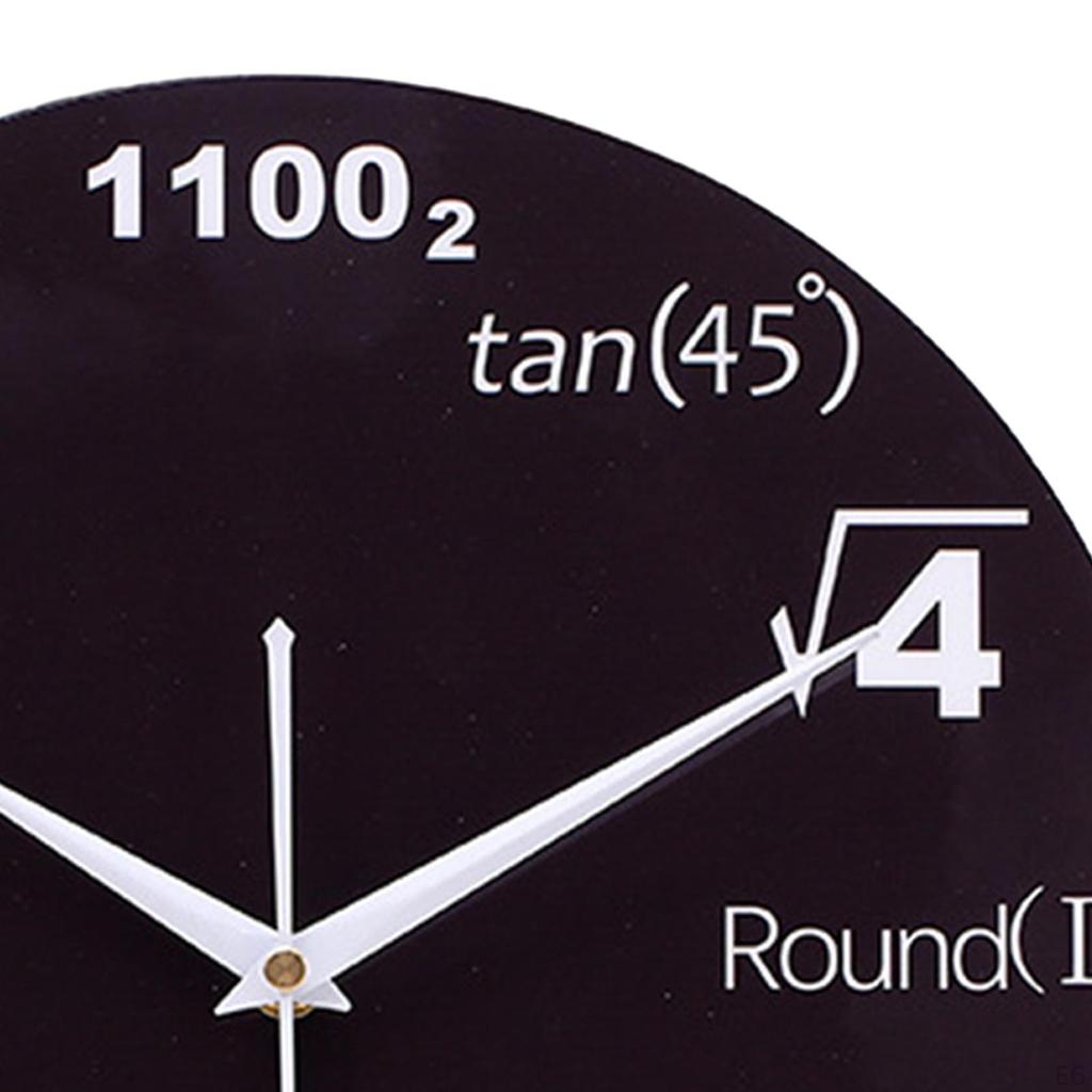 Математические настенные часы, акриловое зеркало, прочные круглые, не тикающие, для гостиной, спальни