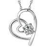 Сердце с ожерельем Корейская версия Популярная бижутерия Модная бижутерия Натуральный кристалл Подвеска Посеребренное ожерелье