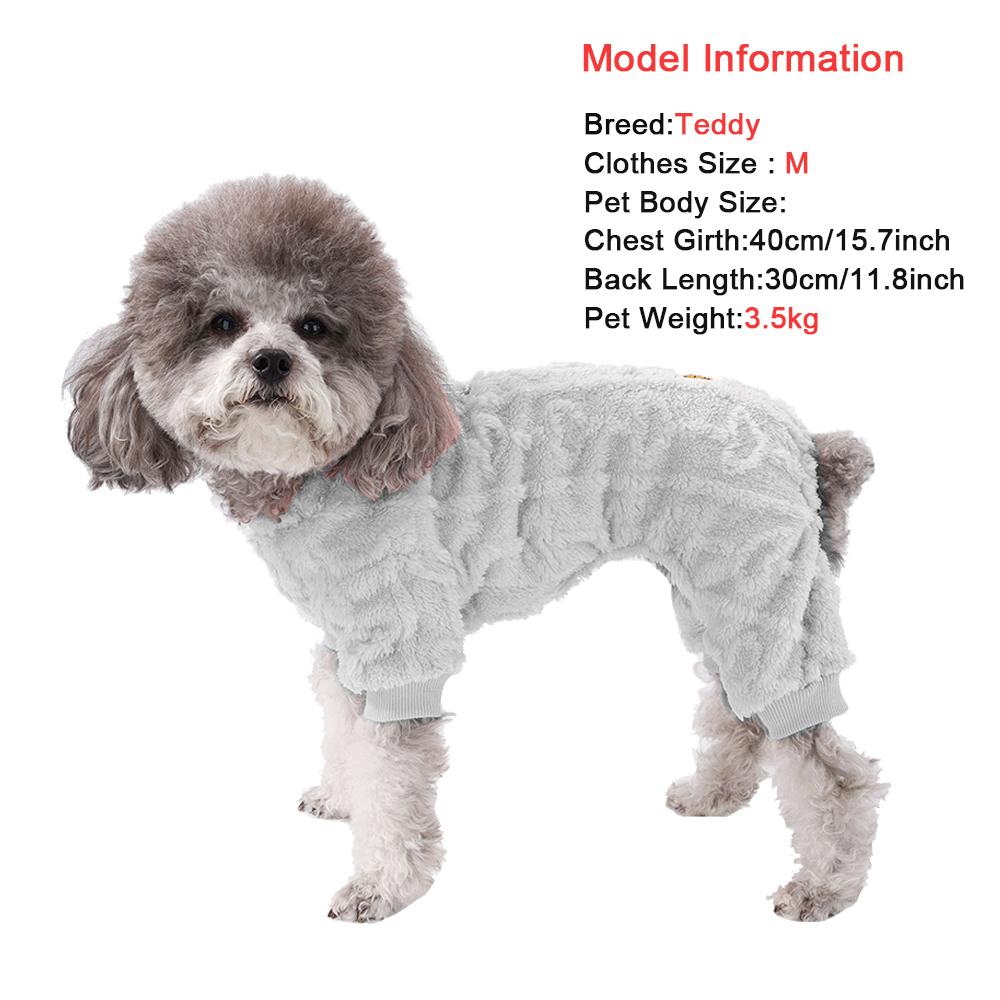 Флисовый комбинезон для щенков, осенне-зимняя одежда для маленьких собак, комбинезоны, пижамы, милый принт, чихуахуа, йоркширский костюм для домашних животных