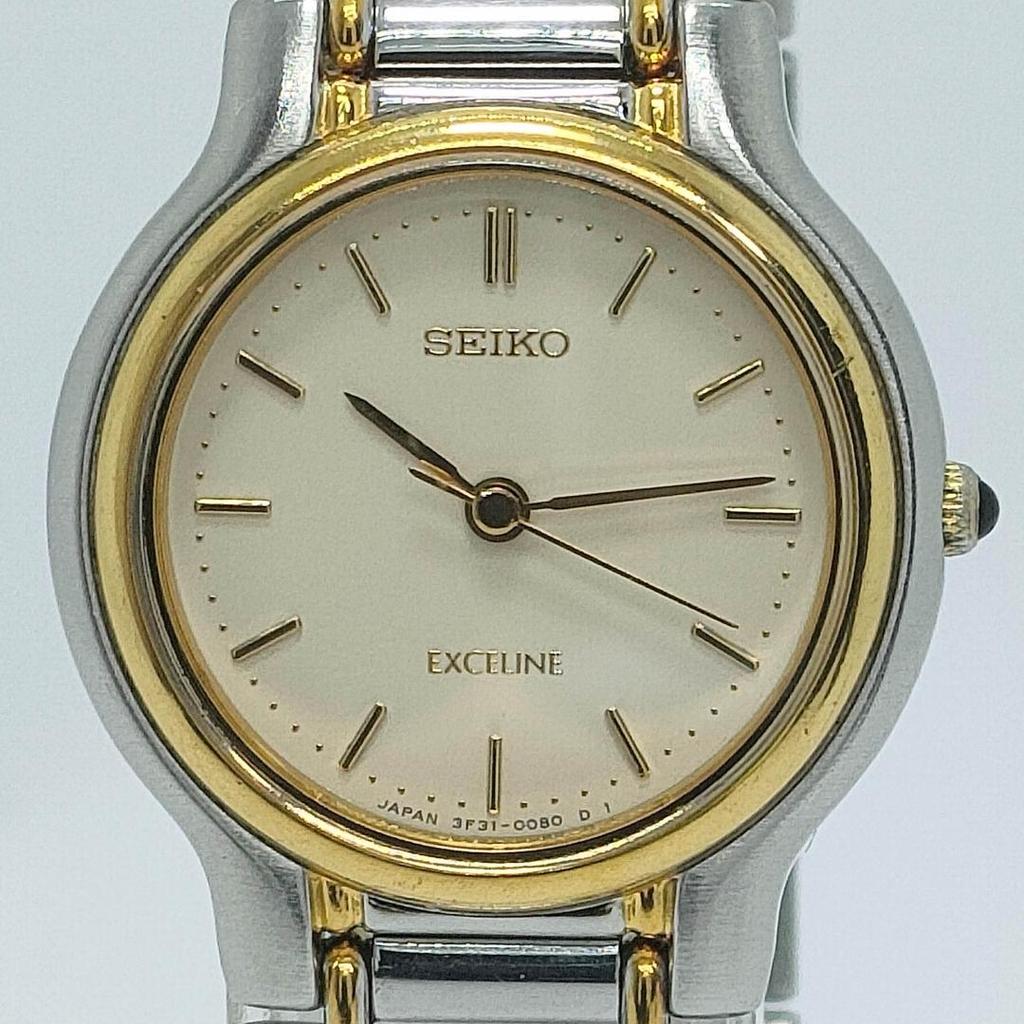 [USED] 483 Free Shipping Working SEIKO EXCELINE Wristwatch (Quartz)