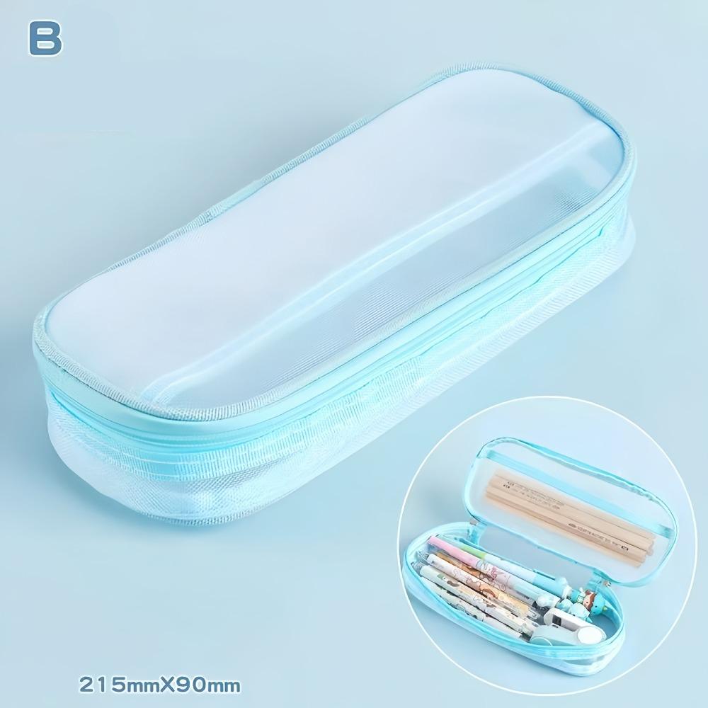 Легкий сетчатый пенал большой емкости эстетическая сумка для студентов канцелярские принадлежности