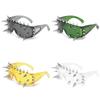 1Pieces Novelty Punk Glasses Rock Large Shield Spike Fashion Weird Club Sunglasses Mountaineering Glasses