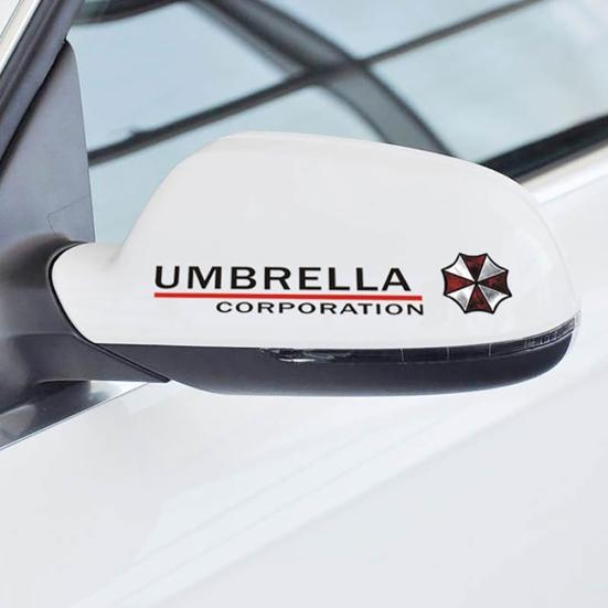 1 пара автомобильных зеркал заднего вида Umbrella Corporation, светоотражающие наклейки, украшение