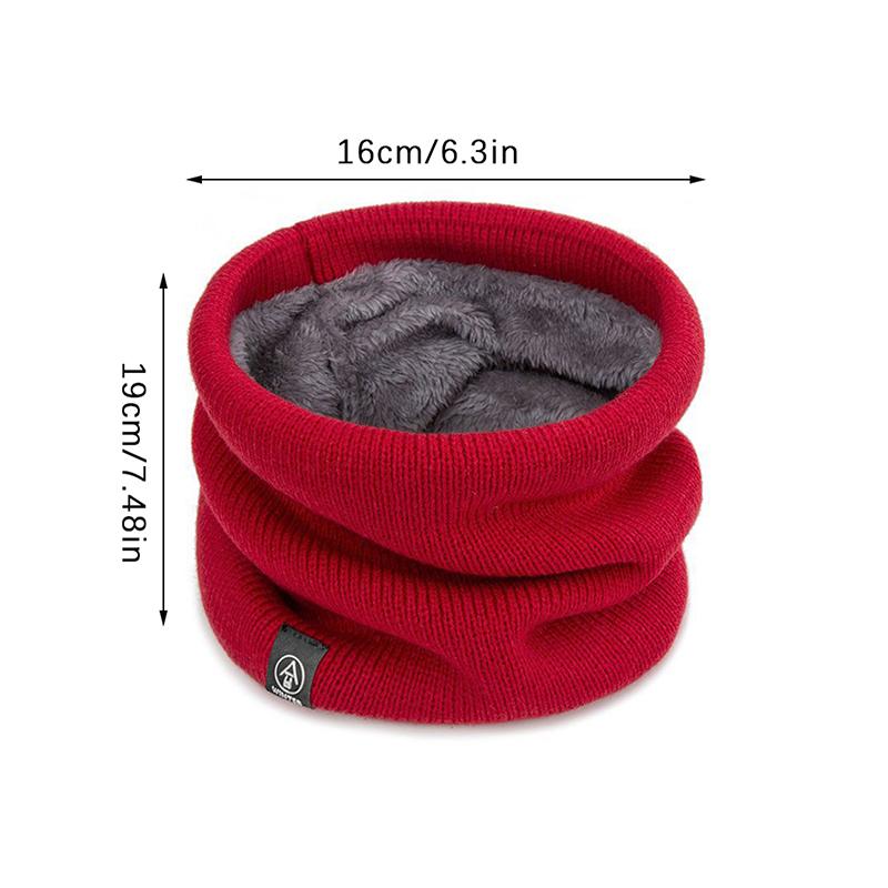 Knitted Scarf Winter Warm Snood Scarves Solid Thicken Wool Fur Neck Warmer Unisex Men Neck Scarfs Ring Female Pullover Scarf