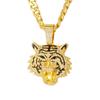 Мужское ожерелье с кулоном в виде головы тигра в преувеличенном стиле - европейский и американский хип-хоп стиль