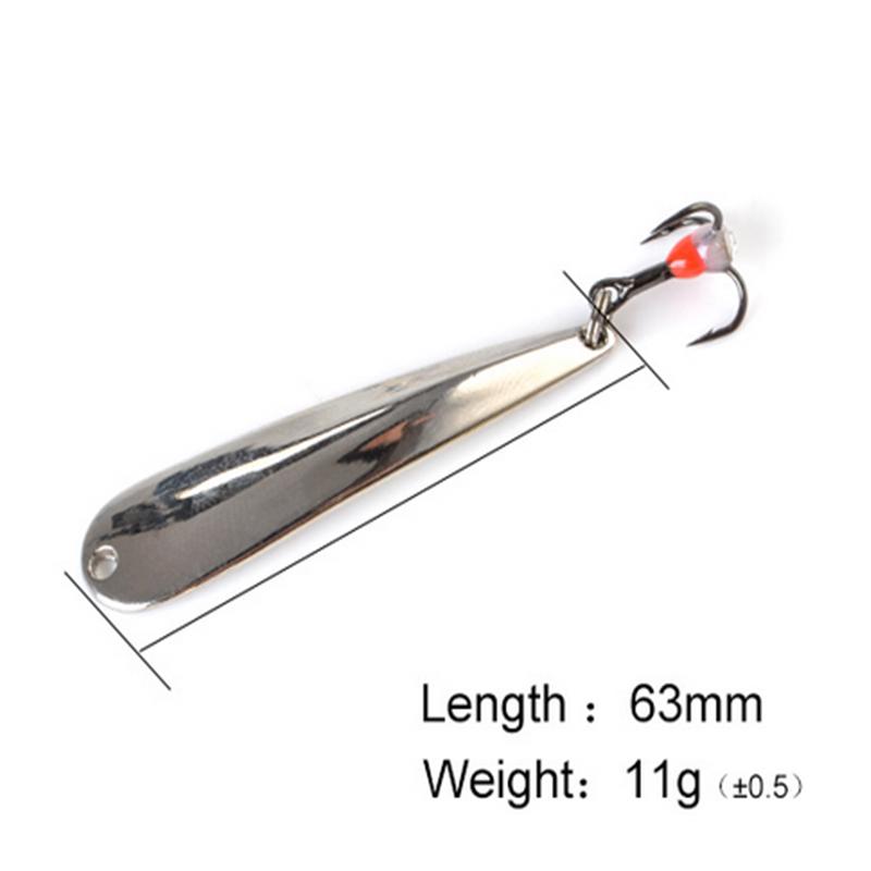 Ложка, наживка для зимней рыбалки, 11 г, 63 мм, вращающаяся приманка, тройной крючок, жесткая наживка