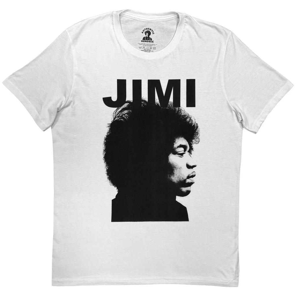 Jimi Hendrix TShirt Side Shot White OFFICIAL NEW