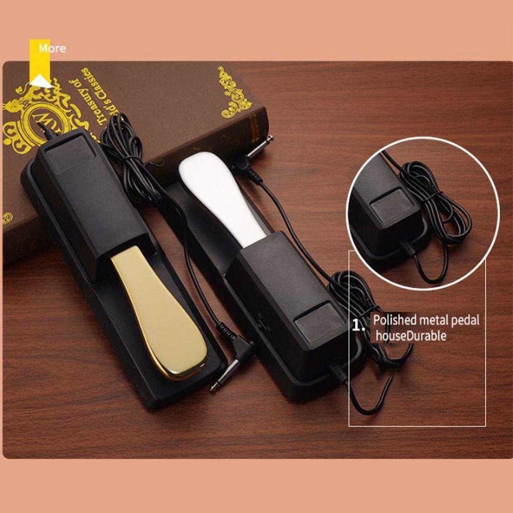 Anti-Slip Piano Sustain Pedal 2 Color Sound Delay Pedal Electric Piano Keyboard Electronic Organ