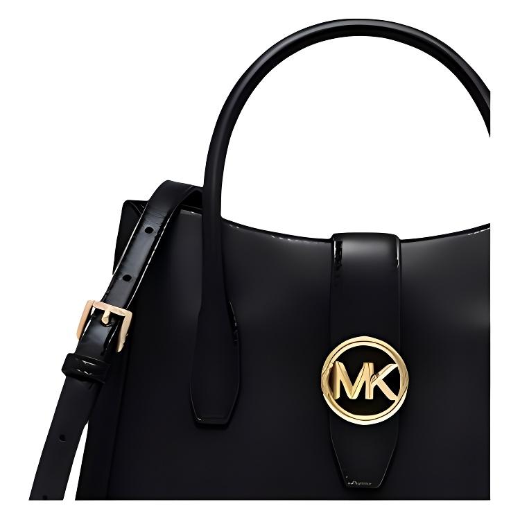 New MICHAEL KORS Gabby Artificial Leather Shoulder Bag, Crossbody Bag, Handbag Medium Women's Black 35S3G5GS6B-001