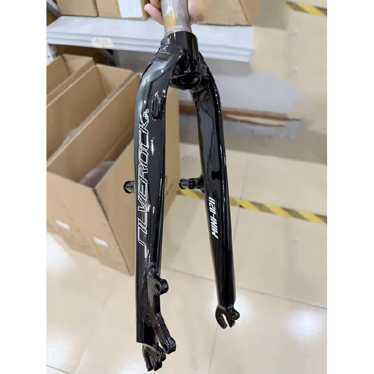 SILVEROCK 02D Алюминиевая вилка 20" 406 451 Дисковый ободной тормоз для Мини-велосипеда BMX Жесткие вилки 1 1/8" 28,6 мм