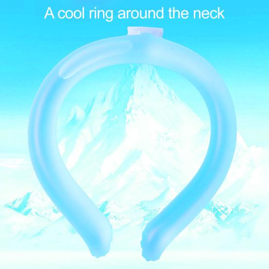 Summer Neck Cooling Tube Wearable Neck Cooler Lightweight Reusable Ice Cold Ring Outdoor Heatstroke Prevention Portable Neck Wrap Collar