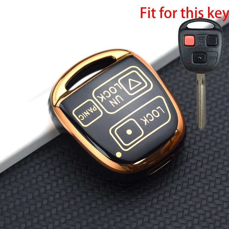 Чехол для ключей от машины с 2 3 кнопками, брелок для Lexus RX 330 Is200 для Toyota Avensis Yaris Camry 30 RAV4 Land Cruiser 120 Prado Corolla Land Cruiser