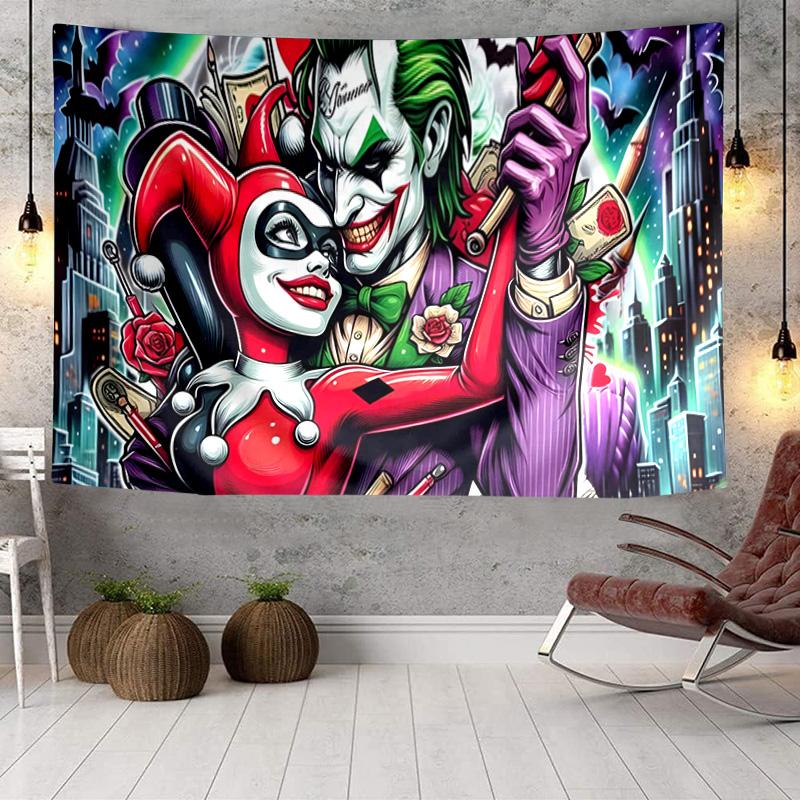 Clown Printed Tapestry, Wall Hanging,Livingroom, dormitory, Large Wall Decor, Fabric Decor Fan Birthday Gifts
