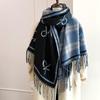 Luxury Women's Double-Sided Cashmere-Feel Scarf with Tassels – High-End, Versatile, Warm Shawl for Autumn and Winter
