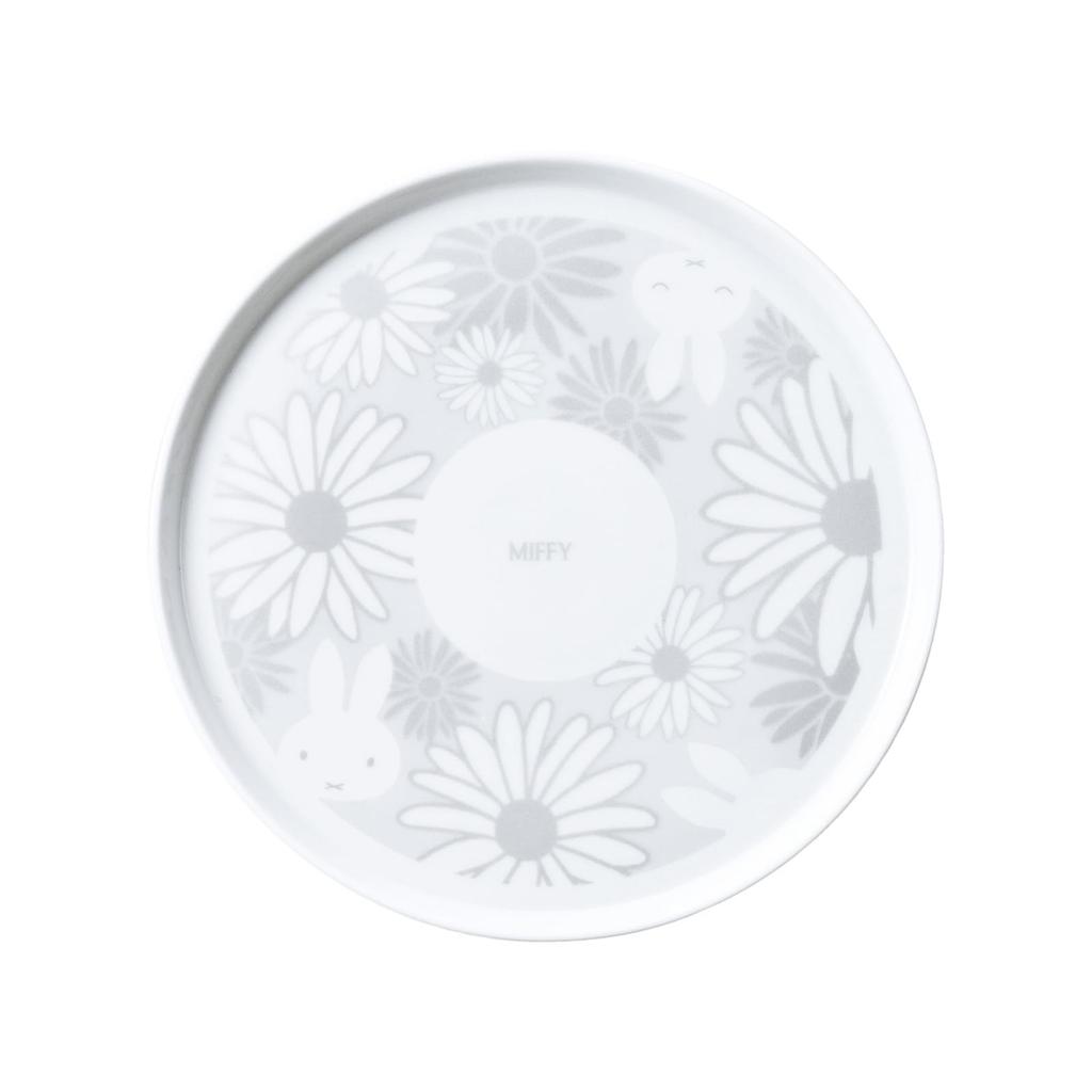 Dick Bruna 70th Anniversary Microwave and Dishwasher Character Made In 419104 "Miffy" Plate, Approx. 20cm, Safe, White, Merchandise, Japan,