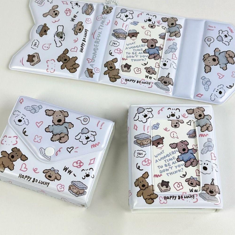 PU Photo Album 32pcs Card Capacity Loose-leaf Binder Kawaii Photo Card Holder