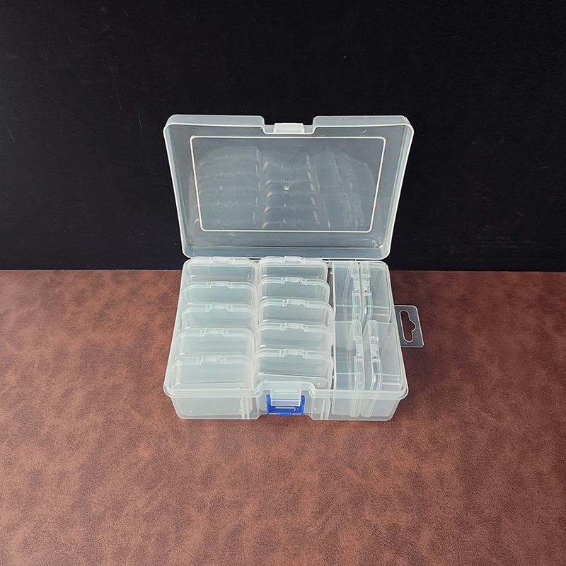 14-Grid PP Plastic Storage Box for Nail Art, Wax Beads, Cosmetics, and Jewelry