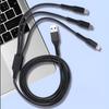 3 in 1 USB Cable Micro USB Type C Charging Cable For iPhone 14 13 12 Huawei Honor Xiaomi 13 ViVo Oppo Data Cord