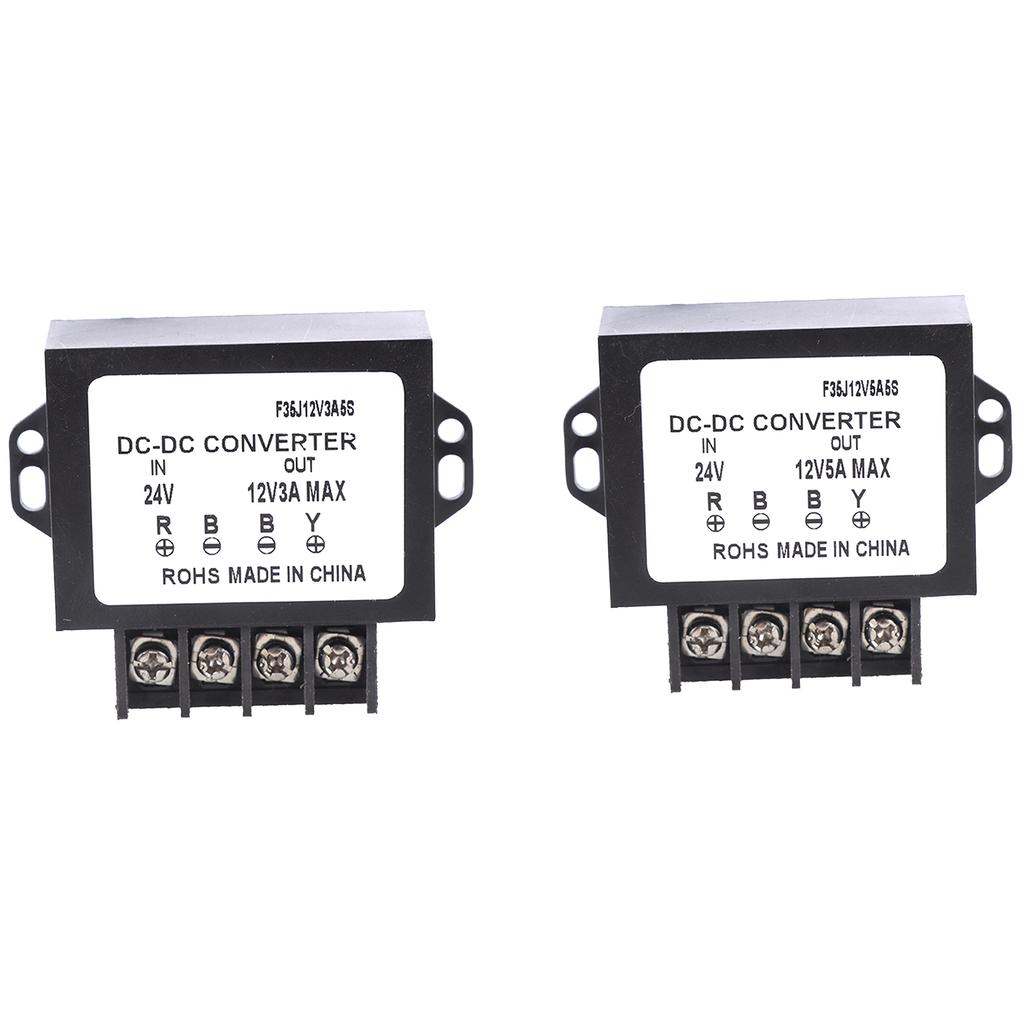 Waterproof Voltage Step Down Module DC24V to 12V 3A/5A Power Supply Adapter for 12V LED Lights and Fan Toy Routers
