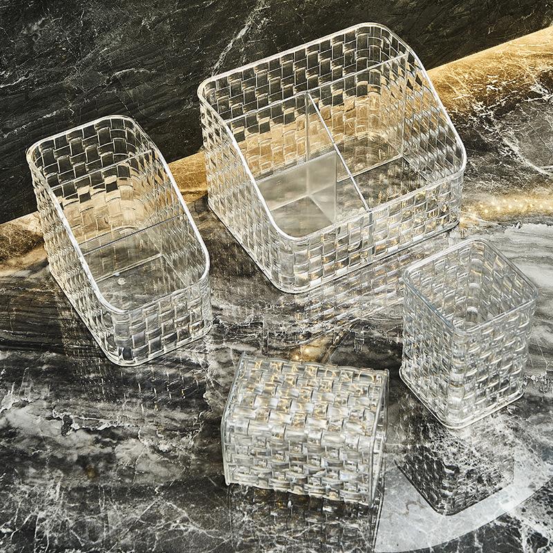 Прозрачный акриловый держатель для кистей для макияжа, настольный органайзер для косметики, коробка для хранения помады, подставка для лака для ногтей, футляр для ювелирных изделий