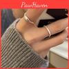 Design Geometric Elegant Copper Ring For Women Trendy Minimalist Adjustable Fashion Statement