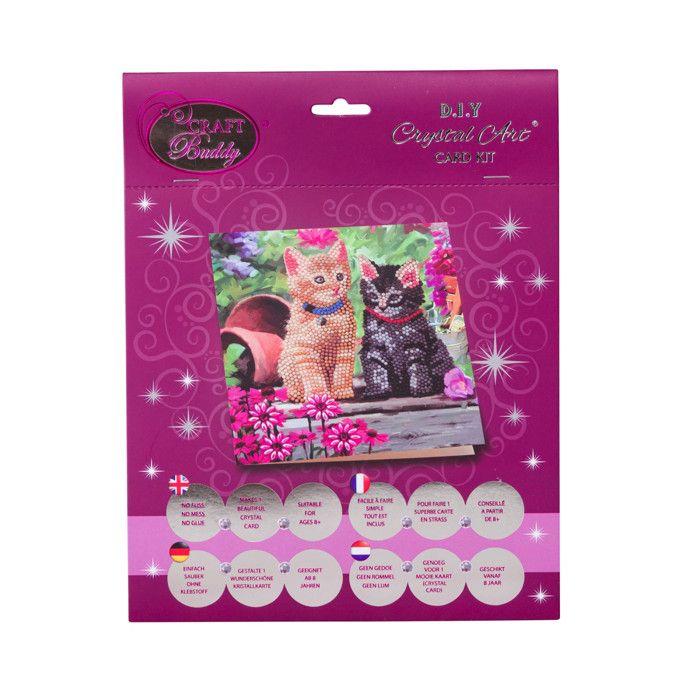 CRYSTAL ART Kit carte broderie diamant 18x18cm Chatons