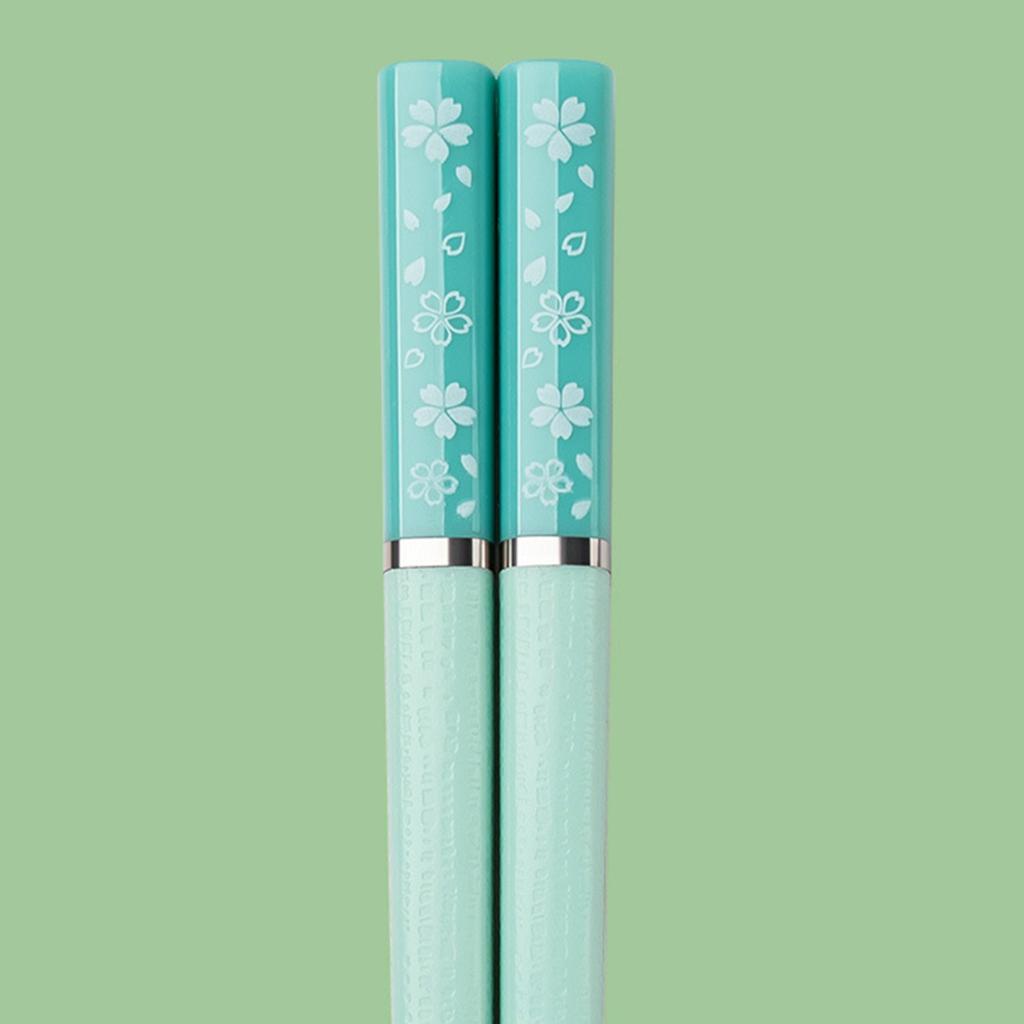 5 Pairs Food Chopsticks Heat Resistant Lightweight Pink Cherry Blossom Chopsticks for Home